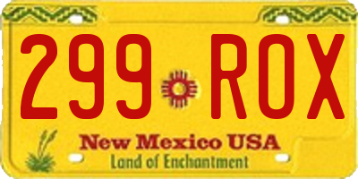 NM license plate 299ROX