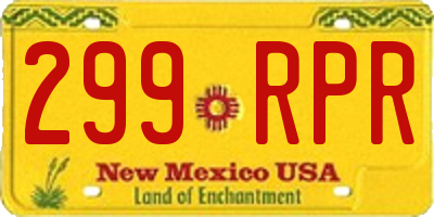 NM license plate 299RPR