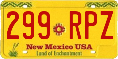 NM license plate 299RPZ