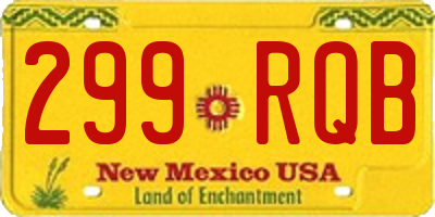 NM license plate 299RQB