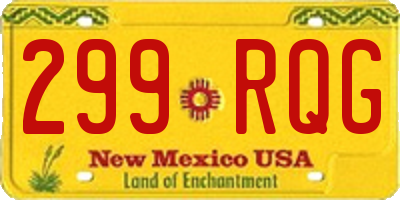 NM license plate 299RQG