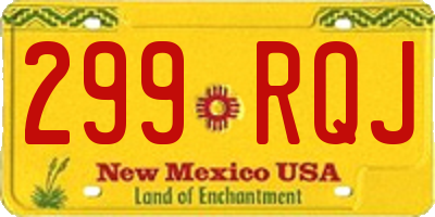 NM license plate 299RQJ