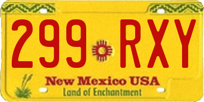 NM license plate 299RXY