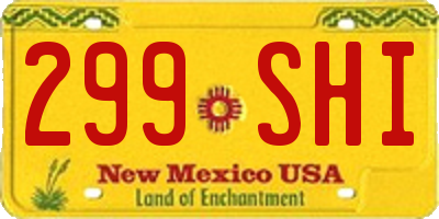 NM license plate 299SHI