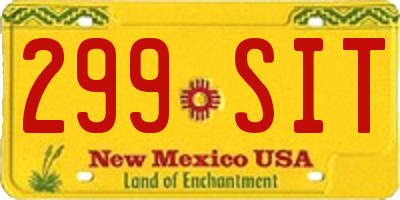 NM license plate 299SIT