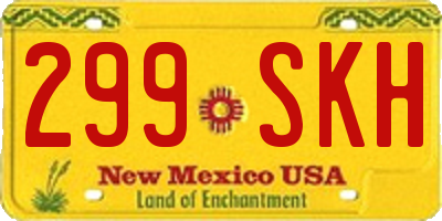 NM license plate 299SKH