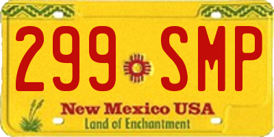 NM license plate 299SMP