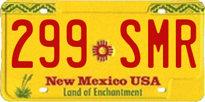 NM license plate 299SMR