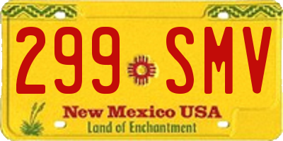 NM license plate 299SMV