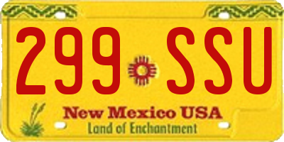 NM license plate 299SSU