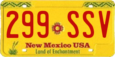 NM license plate 299SSV