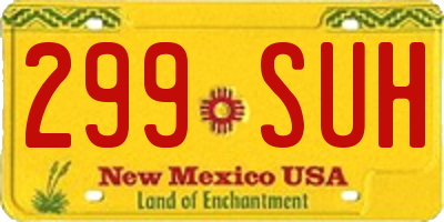 NM license plate 299SUH