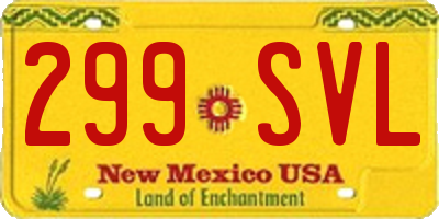 NM license plate 299SVL