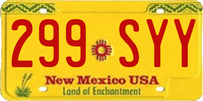 NM license plate 299SYY