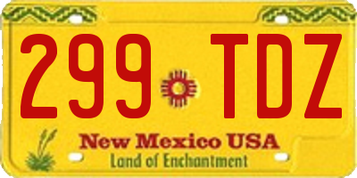 NM license plate 299TDZ