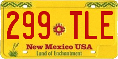 NM license plate 299TLE
