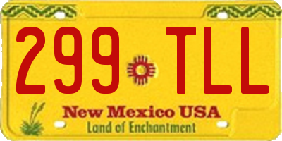 NM license plate 299TLL