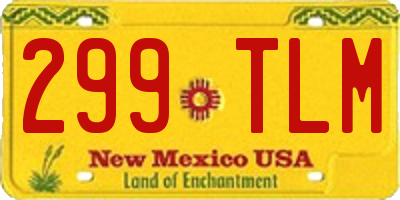 NM license plate 299TLM