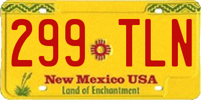 NM license plate 299TLN