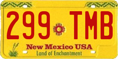 NM license plate 299TMB