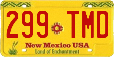 NM license plate 299TMD