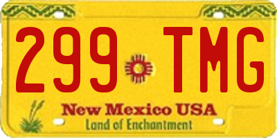 NM license plate 299TMG