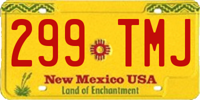 NM license plate 299TMJ