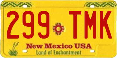 NM license plate 299TMK