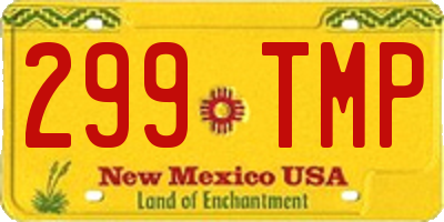 NM license plate 299TMP