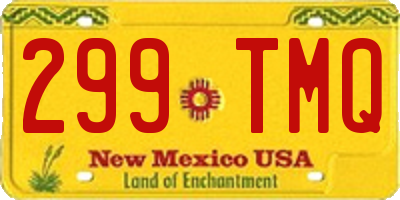 NM license plate 299TMQ