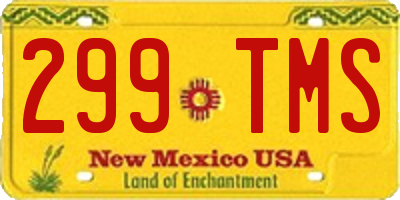 NM license plate 299TMS
