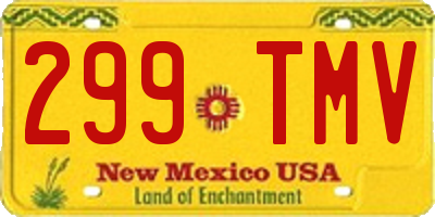 NM license plate 299TMV