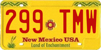 NM license plate 299TMW