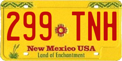 NM license plate 299TNH