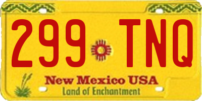 NM license plate 299TNQ