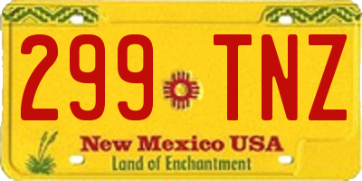 NM license plate 299TNZ