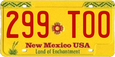 NM license plate 299TOO