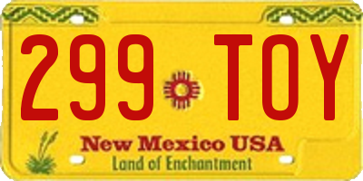NM license plate 299TOY