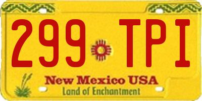NM license plate 299TPI