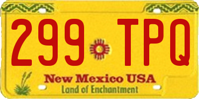 NM license plate 299TPQ