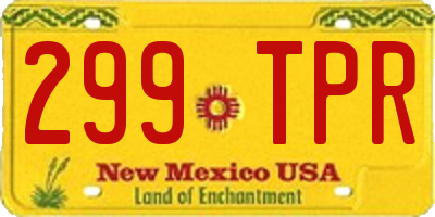 NM license plate 299TPR