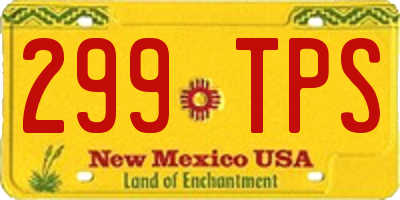 NM license plate 299TPS