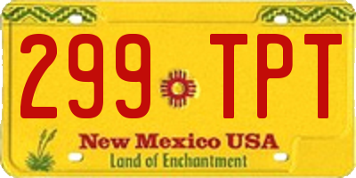 NM license plate 299TPT