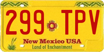 NM license plate 299TPV