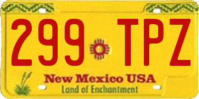 NM license plate 299TPZ