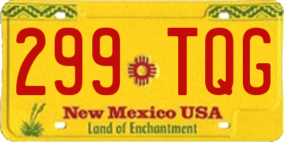 NM license plate 299TQG