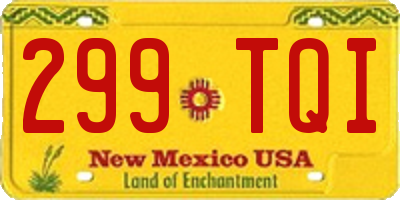 NM license plate 299TQI