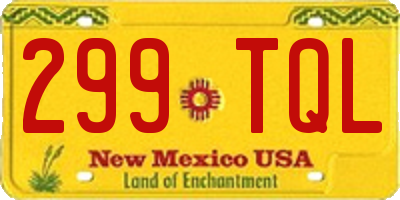 NM license plate 299TQL