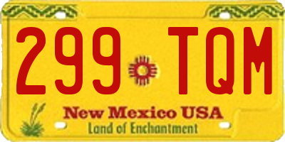 NM license plate 299TQM