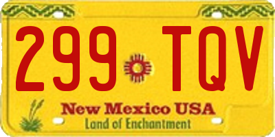 NM license plate 299TQV